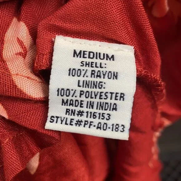 Floral rayon dress sz. M - Picture 3 of 4